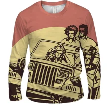 Мужской 3D лонгслив Road Jeep