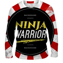 Мужской 3D лонгслив Ninja Warrior