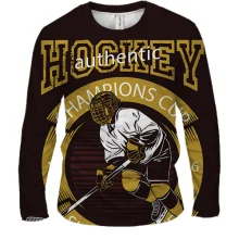 Мужской 3D лонгслив Hockey authentic
