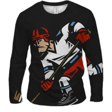 Чоловічий 3D лонгслів Hockey art
