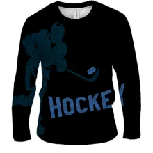 Чоловічий 3D лонгслів Dark hockey