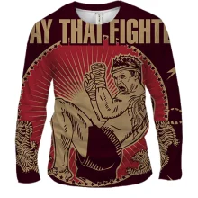 Мужской 3D лонгслив Muay Thai fighter