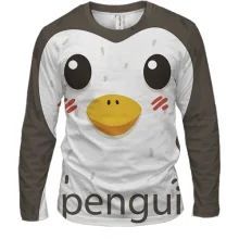 Мужской 3D лонгслив Penguin