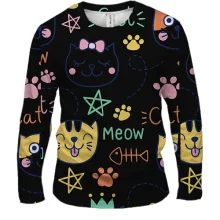 Мужской 3D лонгслив Cat Meow