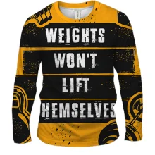Чоловічий 3D лонгслів Weights won