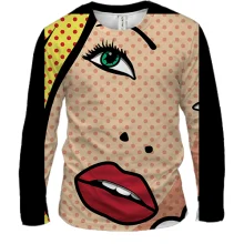 Чоловічий 3D лонгслів Girl Pop Art