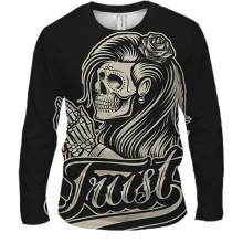 Чоловічий 3D лонгслів Skull Trust