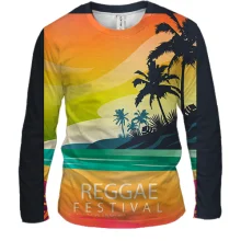 Мужской 3D лонгслив Reggae Festival