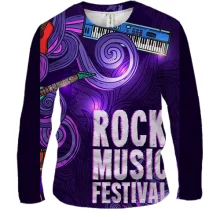 Мужской 3D лонгслив Rock Music Festival