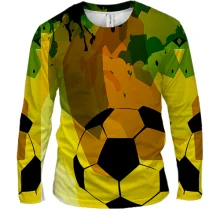 Мужской 3D лонгслив Football Yellow