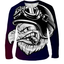 Мужской 3D лонгслив Eagle pop art