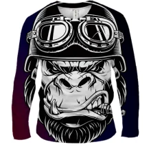 Мужской 3D лонгслив Gorilla pop art