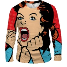 Мужской 3D лонгслив Screaming Pop Art