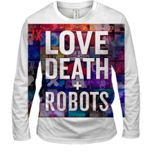 Мужской 3D лонгслив Love death + robots.