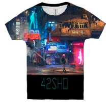 Дитяча 3D футболка 42SHO нічний китайське місто