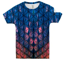 Детская 3D футболка Low poly pattern.