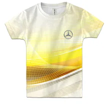 Детская 3D футболка Mercedes-Benz (абстракция)
