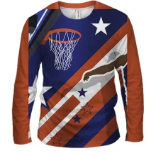 Чоловічий 3D лонгслів Basketball Collage