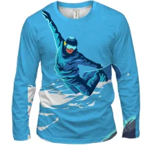 Чоловічий 3D лонгслів Snowskater is Jumping