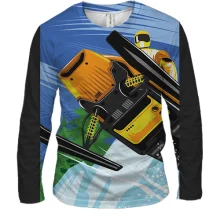 Мужской 3D лонгслив Snowmobile bottom view