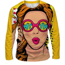 Чоловічий 3D лонгслів Girl Wow Pop Art