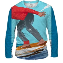 Мужской 3D лонгслив Board Surfer