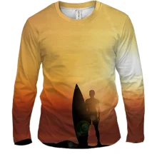 Чоловічий 3D лонгслів Surfer with Board