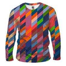 Мужской 3D лонгслив Multicolored pattern