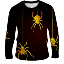 Мужской 3D лонгслив Yellow Spiders