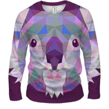 Мужской 3D лонгслив Koala low poly Art