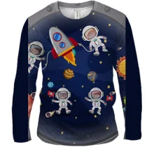 Мужской 3D лонгслив Kids Astronauts