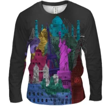 Мужской 3D лонгслив World Attractions