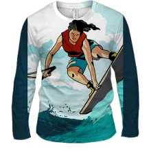 Мужской 3D лонгслив Wakesurfing