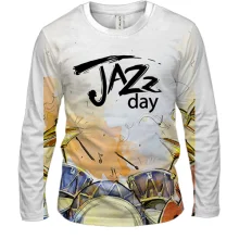 Чоловічий 3D лонгслів Jazz day