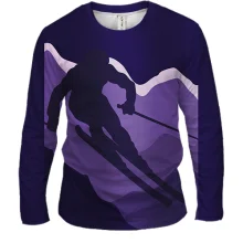 Мужской 3D лонгслив Purpure Skier