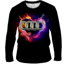 Мужской 3D лонгслив I Love Audi