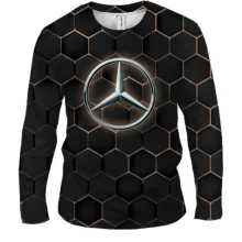 Мужской 3D лонгслив Mercedes-Benz Logo