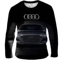 Мужской 3D лонгслив Audi Black