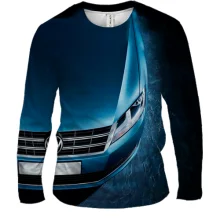 Чоловічий 3D лонгслів Volkswagen Blue