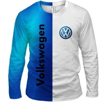 Чоловічий 3D лонгслів Volkswagen Blue Logo