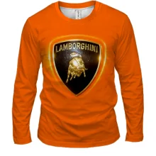 Мужской 3D лонгслив Lamborghini (Orange)