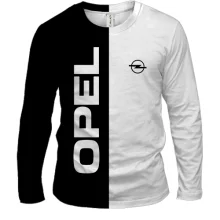 Мужской 3D лонгслив Opel logo (Black and White)