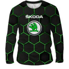 Мужской 3D лонгслив Skoda (броня)