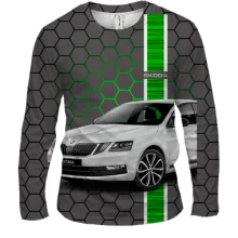 Мужской 3D лонгслив Skoda Octavia
