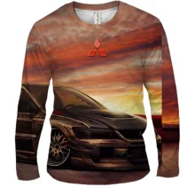 Мужской 3D лонгслив Mitsubishi EVO Art