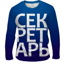 Мужской 3D лонгслив СЕКРЕТАРЬ
