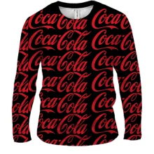 Мужской 3D лонгслив Coca Cola pattern
