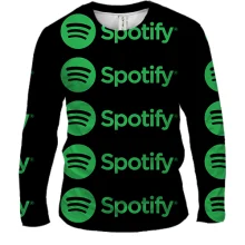 Мужской 3D лонгслив Spotify pattern