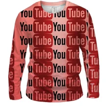 Чоловічий 3D лонгслів YouTube pattern