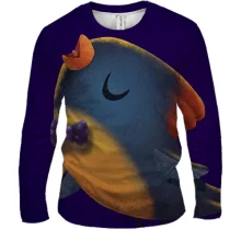 Мужской 3D лонгслив Bird with bow tie